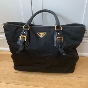 Prada nylon and leather bag